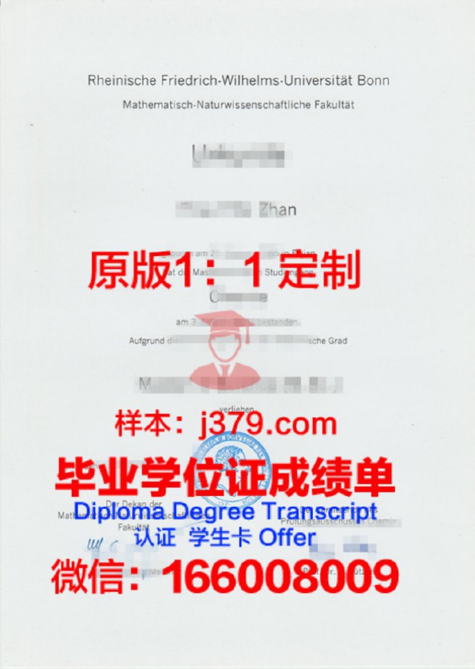 波恩大学毕业证学位文凭学历Diploma