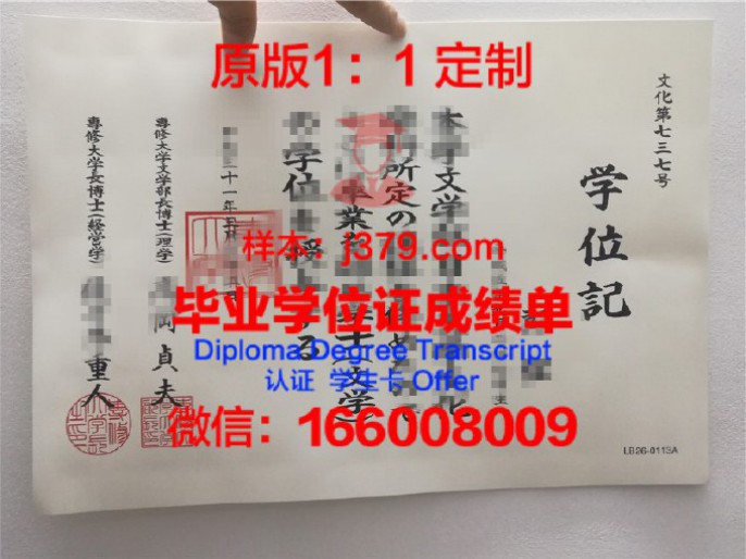 专修大学毕业证Diploma文凭成绩单