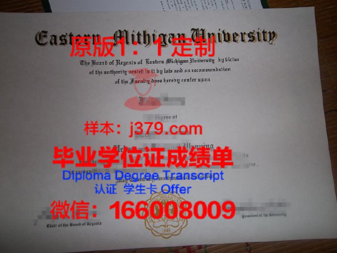 东密歇根大学毕业学位