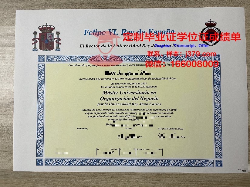 马德里卡洛斯三世大学毕业证图片Universidad Carlos III de Madrid Diploma