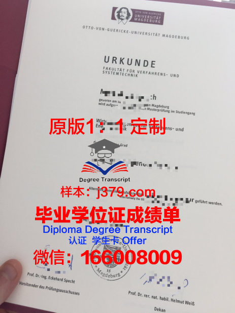 马格德堡应用技术大学 diploma 毕业证