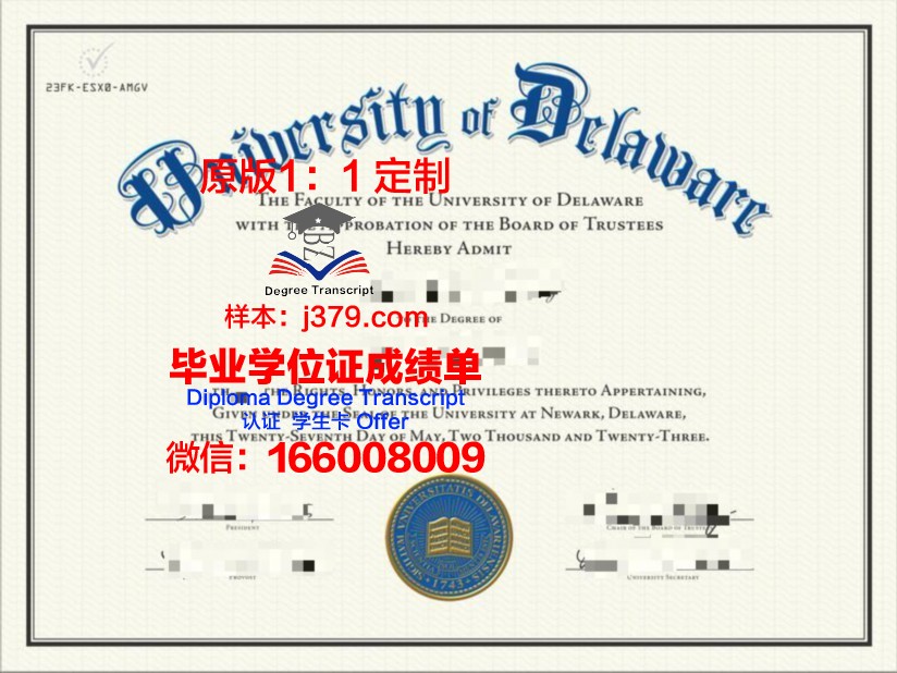 特拉华大学 diploma 毕业证