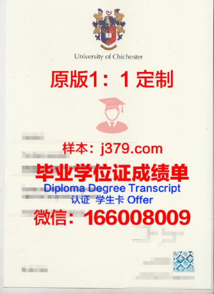 奇切斯特学院毕业证模板 Chichester College Diploma