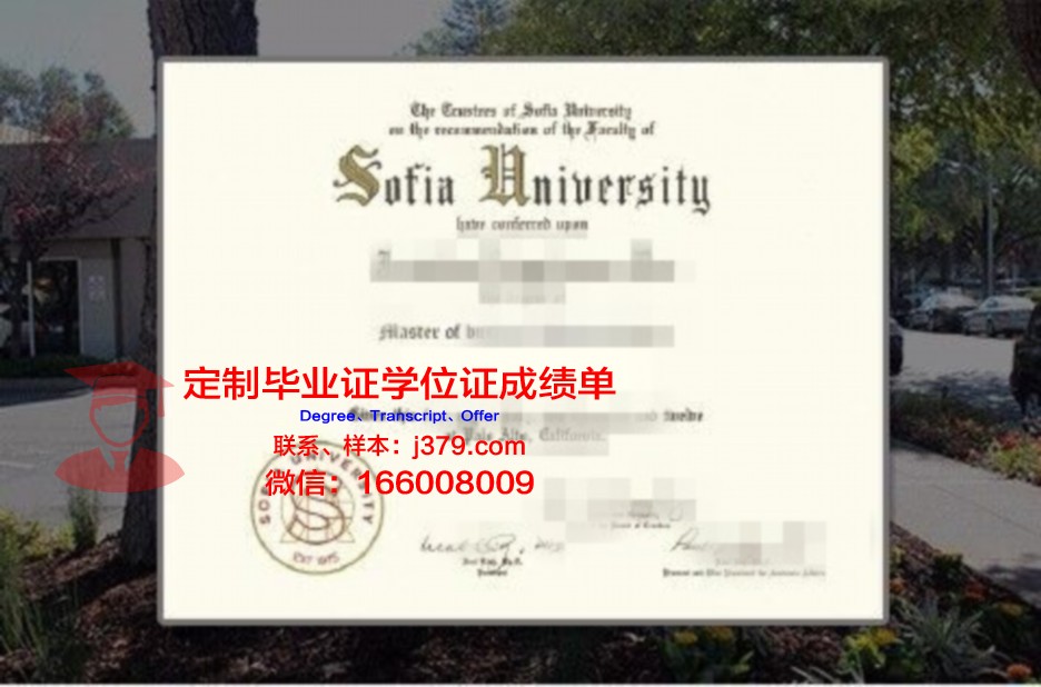 索菲亚赫美大学学院毕业证学位文凭学历Diploma