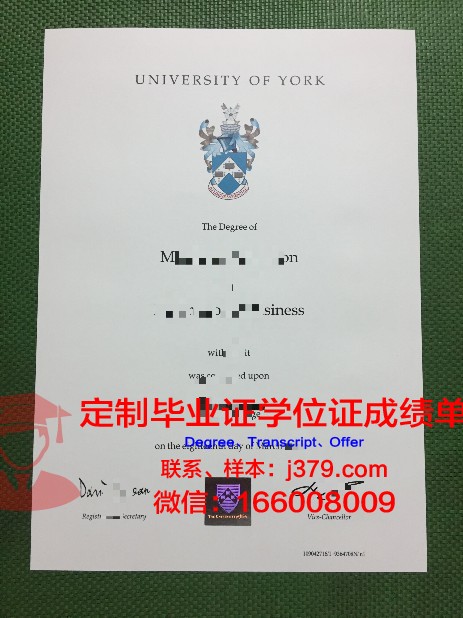 约克大学毕业证成绩单(约克大学毕业证书)