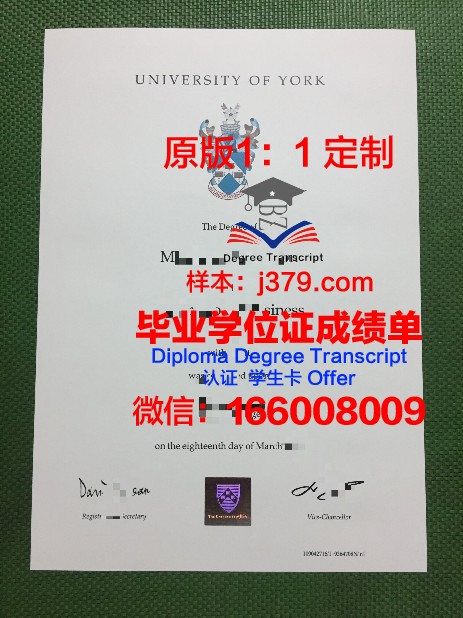 约克大学毕业证模板(英国约克大学毕业证图片)