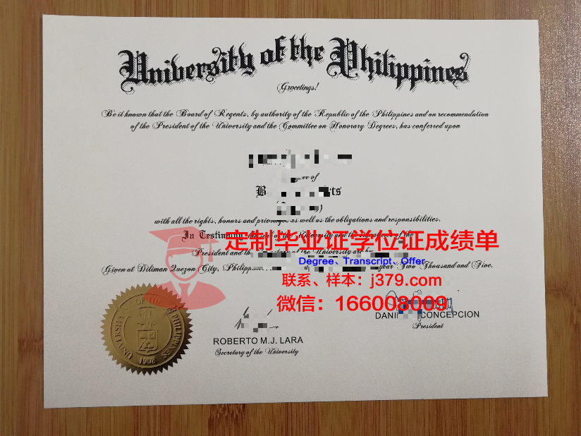 菲律宾大学毕业证学位文凭学历Diploma